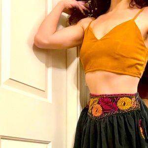 Japna goldenrod crop top